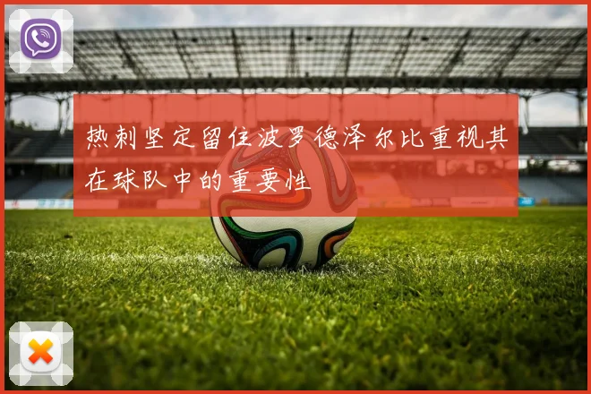 热刺坚定留住波罗德泽尔比重视其在球队中的重要性